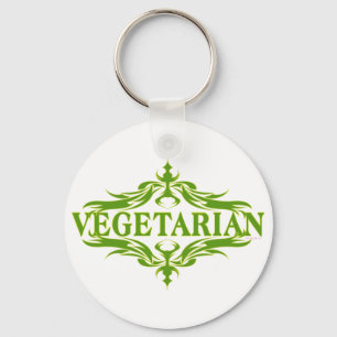 Fancy in het groen - vegetarisch sleutelhanger