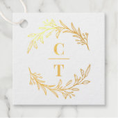 Fancy Initialen FOLIE Monogram bruiloft gunst Labe Bedankjes Labels (Voorkant)