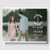 Fancy Initials Mariage Photo Livre d'invité (Recto)
