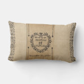 Fancy Jubileum Burlap Datum Aangepast hart Kussen (Achterkant)