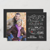 Fancy karton Prettige feestdagen platte kaarten (Voorkant / Achterkant)