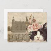Fancy kat en het kasteel briefkaart (Voorkant / Achterkant)