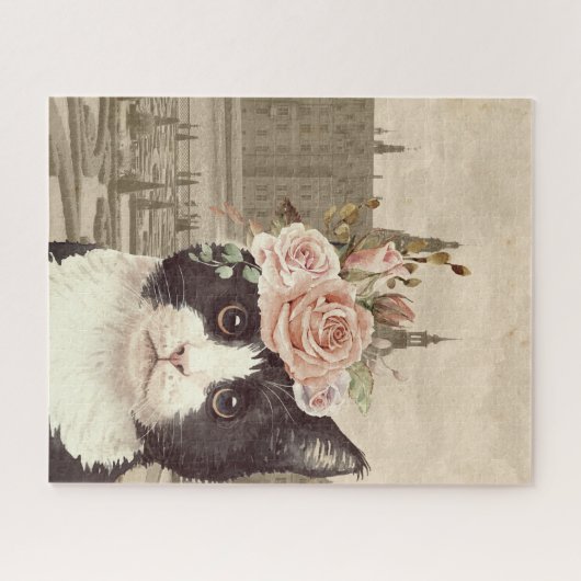 Fancy kat en het kasteel legpuzzel (Horizontaal)