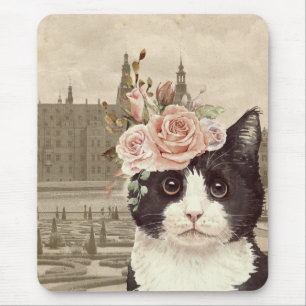 Fancy kat en het kasteel muismat