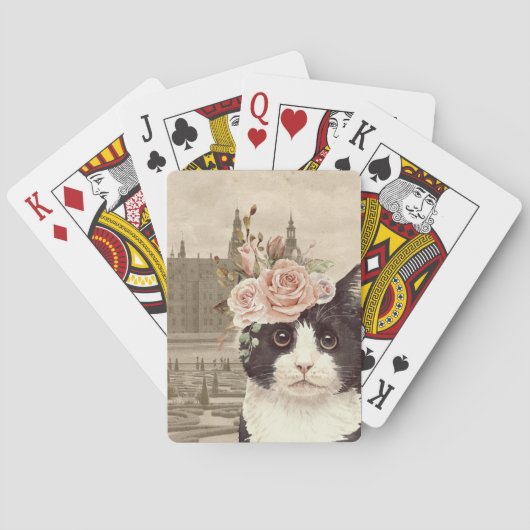 Fancy kat en het kasteel pokerkaarten (Achterkant)