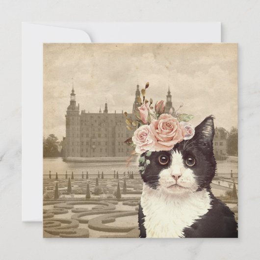 Fancy kat en het Wenskaart van het kasteel (Voorkant)