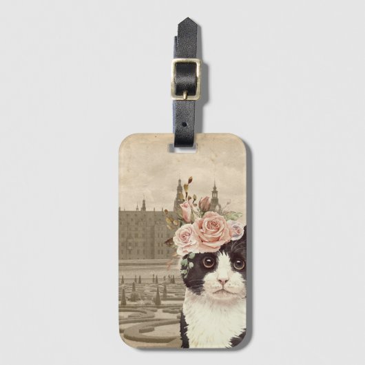 Fancy Kat & Het Kasteel Bagagelabel (Voorkant (verticaal))
