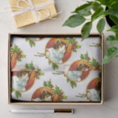  Fancy kat met Holly Berry Christmas Tissuepapier (Geschenk)