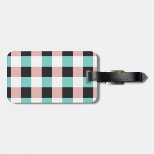 Fancy kat met monocle | Monogram Bagagelabel (Achterkant horizontaal)