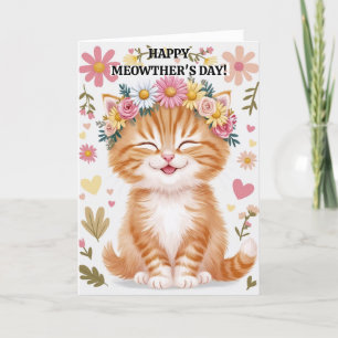 Fancy Kat Moederdag Kaart Pet Mom kaart
