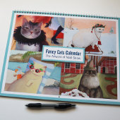 Fancy katten portretten kunst kalender