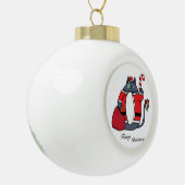Fancy kerst keramische bal ornament (Links)