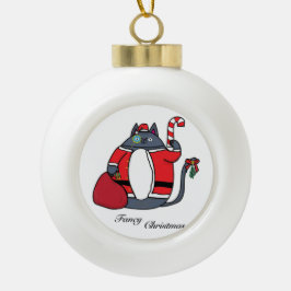 Fancy kerst keramische bal ornament