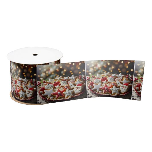 Fancy kerst suikerkoekjes lint (Spoel)