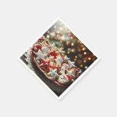 Fancy kerst suikerkoekjes servet (Hoek)