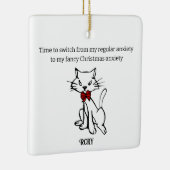 Fancy kerstangst keramisch ornament (Rechts)