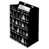 Fancy kerstboom cadeau tas medium cadeauzakje (Voorkant Gekanteld)