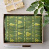 Fancy kerstboom groen geel weefsel papier (Geschenk)