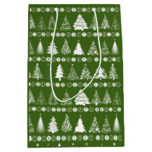 Fancy Kerstboom Groene Gift Bag