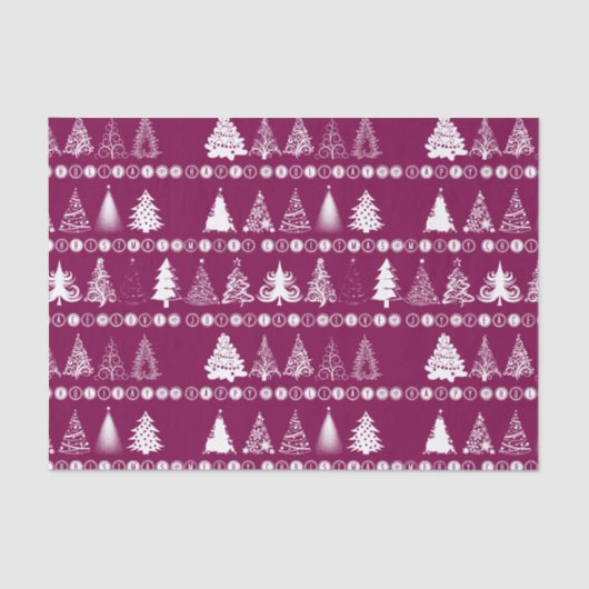 Fancy kerstboom Paarse tissue papier (Voorkant)