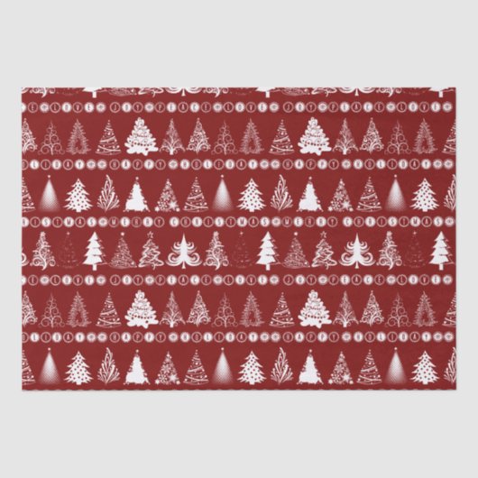 Fancy kerstboom tissuepapier (Voorkant)