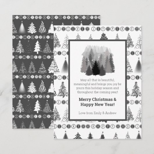 Fancy kerstboom vakantie Kaart (Voorkant / Achterkant)