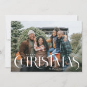 Fancy kerstfoto Type Merry Feestdagenkaart (Voorkant)