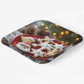 Fancy kerstkoekjes papieren bordje (Gebogen)