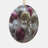 Fancy kerstSnoep Keramisch Ornament (Rechts)