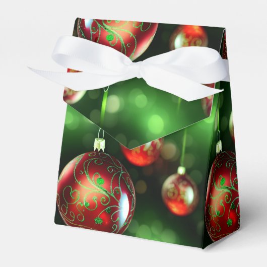 Fancy kerstversiering bedankdoosjes (Voorkant Zijde)