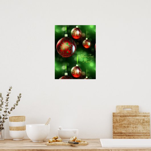 Fancy kerstversiering poster (Keuken)