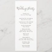 Fancy Klassieke Weddenschap Programma (Achterkant)