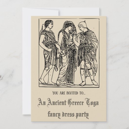 Fancy kledingfeest in Toga Ancient Griekenland Kaart (Voorkant)