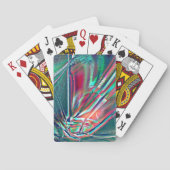 Fancy kleuren rood tot groen, gevlekt en digitaal pokerkaarten (Achterkant)