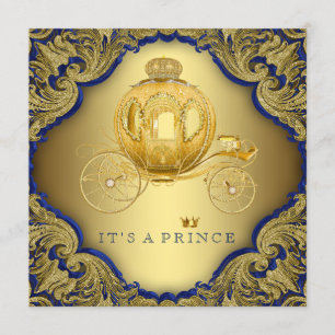 Fancy koninklijk blauw goud Baby shower van Glitte Kaart