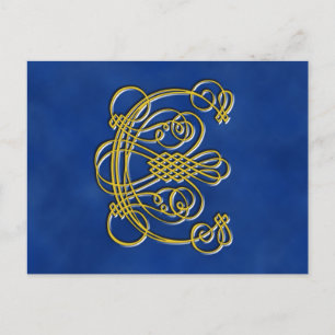Fancy koninklijk monogram letter C Briefkaart