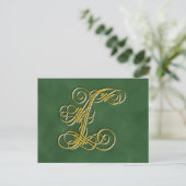 Fancy koninklijk monogram letter L Briefkaart (Staand voorkant)