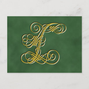 Fancy koninklijke monogram letter L Briefkaart