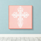 Fancy kruisontwerp nr.1 canvas afdruk (Insitu (Houten vloer))