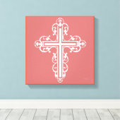 Fancy kruisontwerp nr. 4 canvas afdruk (Insitu (Houten vloer))