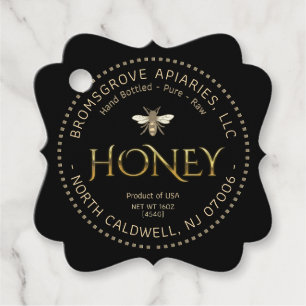 Fancy Label voor honinghoning en goudhoningetikett