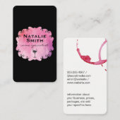 Fancy label Wijn met wijnvlek (Voorkant / Achterkant)