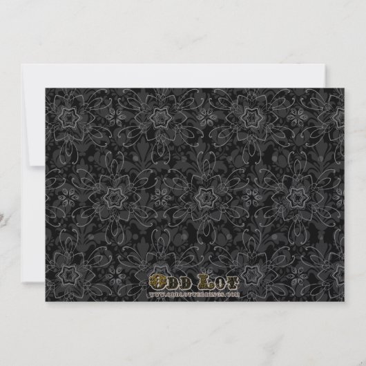 Fancy Lace Sugar Skull Day of the Dead Invitation (Dos)