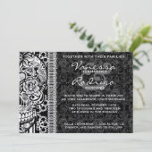 Fancy Lace Sugar Skull Day of the Dead Invitation (Debout devant)