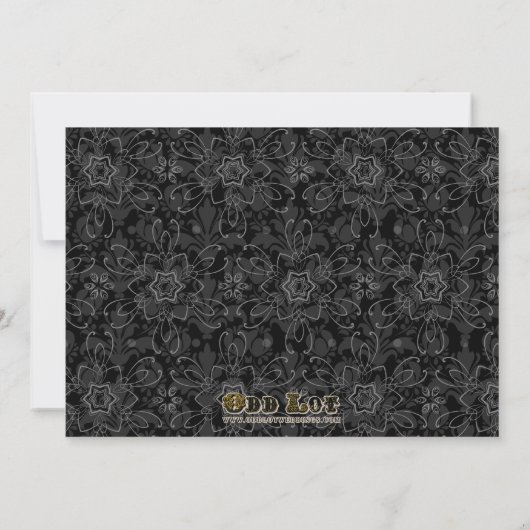 Fancy Lace Sugar Skull Day of the Dead Invitation (Dos)