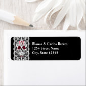 Fancy Lace Sugar Skull retour adreslabels Etiket (Insitu)