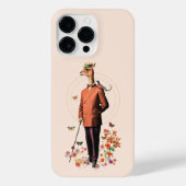 FANCY LAMADIER IN BLOEMEN EN VLINDERS iPhone HOESJE (Achterkant)