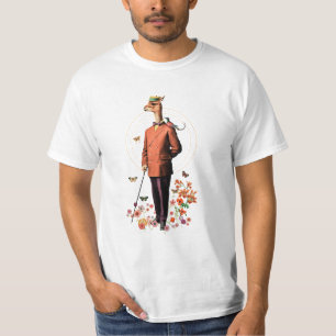 FANCY LAMADIER IN BLOEMEN EN VLINDERS T-SHIRT