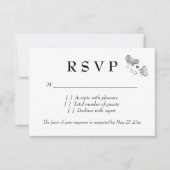 Fancy lente bruiloft RSVP reactie kaarten Kaartje (Voorkant)