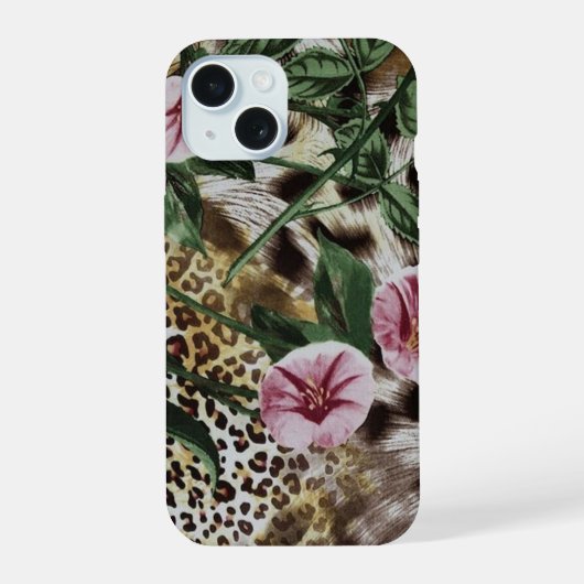 Fancy Leopard Print iPhone Case iPhone 15 Hoesje (Achterkant)